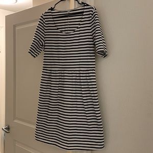 Classic Black & White Stripe Dress